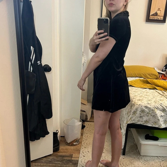 Vintage New Moves Velvet Heart Zipper Dress Size 14/XS/S/2/4 - Picture 2 of 7